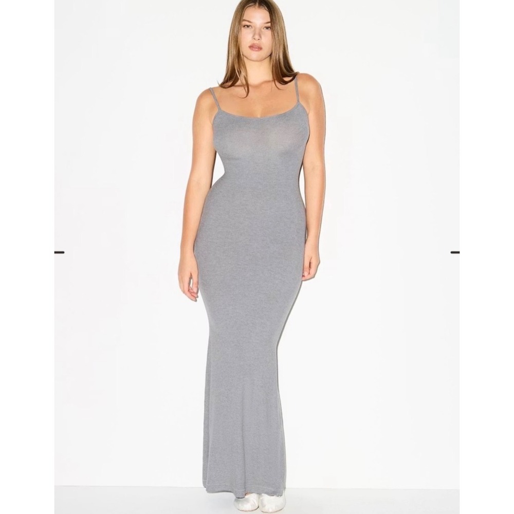 Skims Limited Edition Grey Soft Lounge Shimmer Collection Long SlipXL